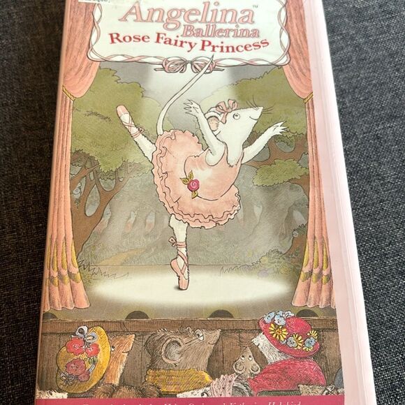 Angelina Ballerina Rose Fairy Princess Mouse VHS Pink Case - Picture 2 of 6